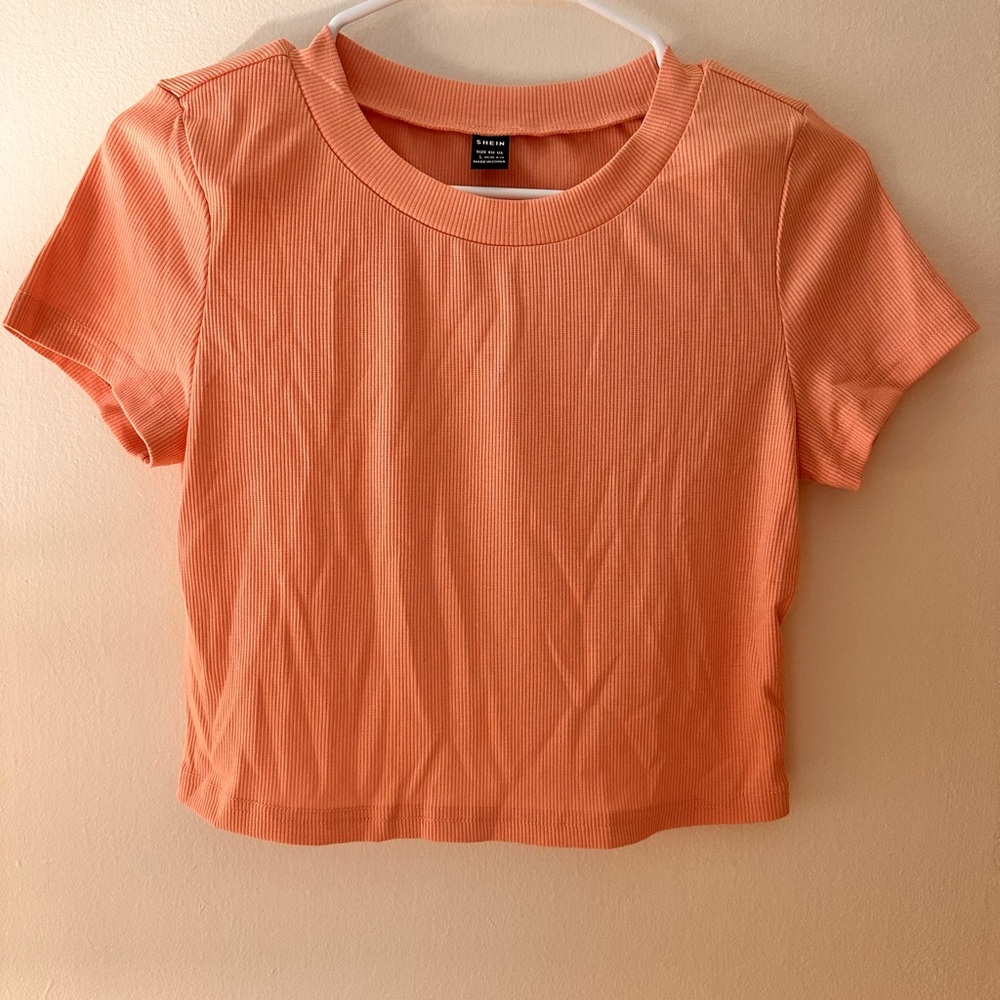 Baby Pink Ribbed Women's Crop Top